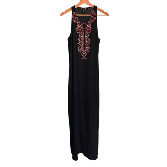 winter kate silk dress Winter Kate | Dresses | Winter Kate Black Silk Maxi Dress With Embroidered  Bodice And Buttons Si